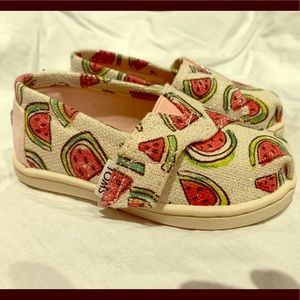 TOMS watermelon toddler shoes